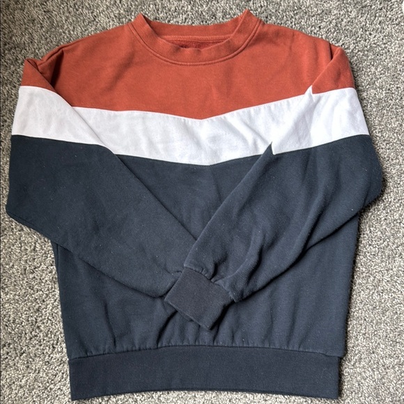 Reflex Brown and White Crewneck Sweater - Picture 1 of 4